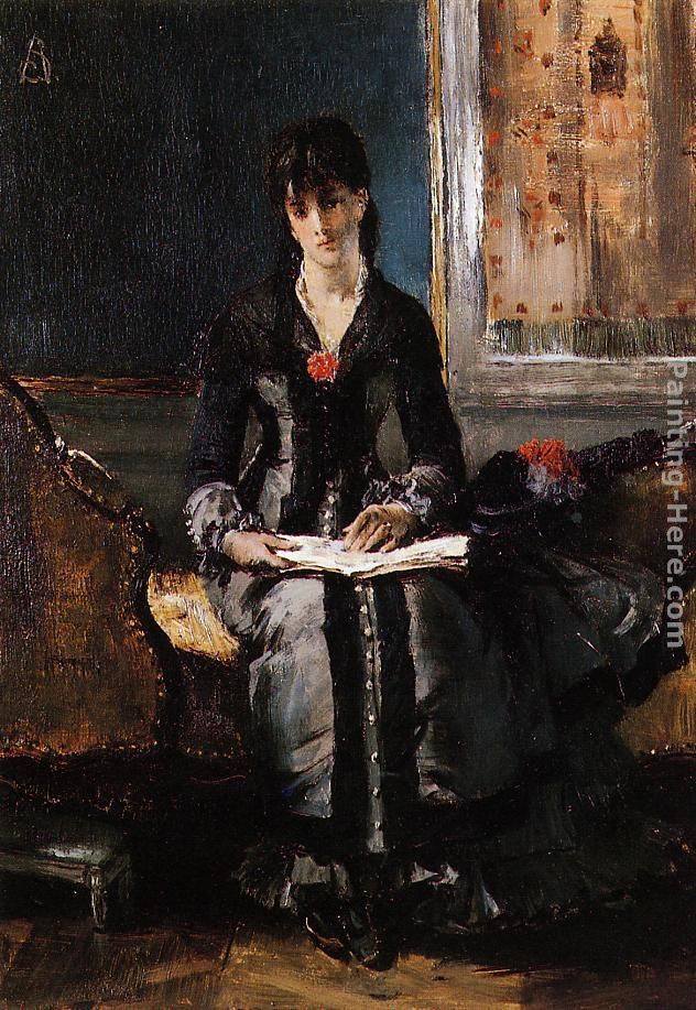 Portrait of a Young Woman painting - Alfred Stevens Portrait of a Young Woman art painting